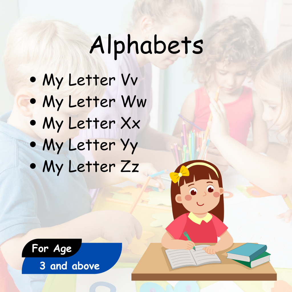 Alphabets Vv-Zz Letters