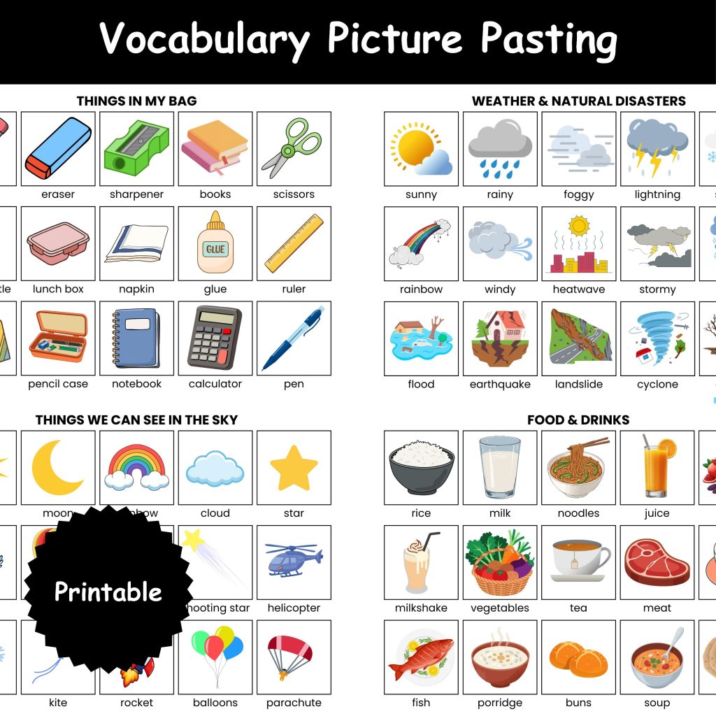 Vocabulary Picture Pasting